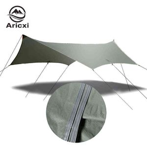 Aricxi 3.9*2.9 meters 15D nylon silicone coating high quality outdoor caming tent shelter Butterfly shape tarp H220419