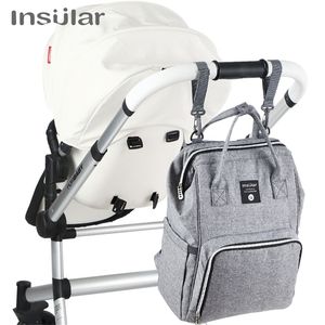 Insular Brand Nappy Backpack Bag Mummy Large Capacity Stroller Bag Mom Baby Multi-function Waterproof Outdoor Travel Diaper Bags 220726