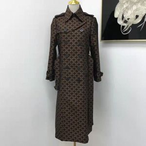 Designer feminino Trench Coats Rouse de casacos de calda de moda Moda de manga longa Mulheres de luxo sobretudo FW Cl