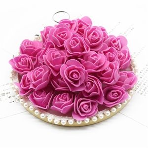 500 Pieces Wholesale Bubble Flower Teddy Bear of Roses Foam Fake Home Decoration Accessories Wedding Decorative Flowers Wreaths 220406