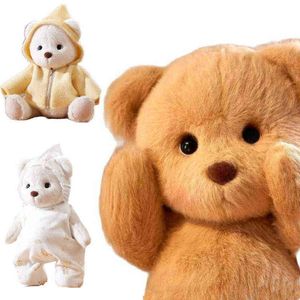 Super alta qualità fatta a mano Teddy Bear Cuddle Sleeping Wear Brown Bears Cuddly Plushie per Baby Sussen Toy for Kids J220704