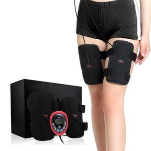 Elektrisches Muskelstimulator-Massagegerät TENS Anti Cellulite EMS Beine Gürtel Trainner ABS Abnehmen Oberschenkel Gewichtsverlust Band 220429