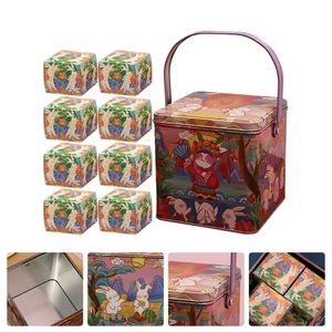 Set confezione regalo Mooncake Box Cake Cookies Candy Packing Case Iron BoxGift