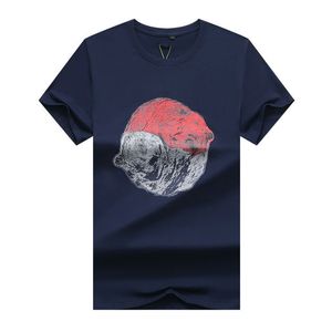 Men's T-shirts Mens Designer Fashion t Shirt Fashion Polo Summer Slim Fit Animal Print Short Sleeve Crew Neck Luxury Accessory Top Tshirt JYJD