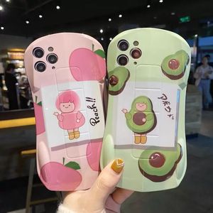 iPhone 13 12 11 Pro Promax X XS Max 7 8 Plus Cartoon avocados 용 패턴 스포츠카 IMD 전화 케이스