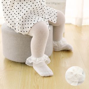 Baby Tights Cotton Lace Bows Flower Baby Girl Tights Clothes born Toddler Girls Pantyhose Summer Mesh Tights Kids Stockings 220611