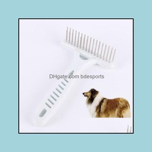 Dog Grooming Supplies Pet Home Garden Brush Puppy Cat Hair Fur Shedding Remove Cleaning Rake Comb Drop Delivery 2021 Ceygz