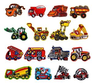 Patches for Kids Excavator DIY Crafts Clothing Jeans Jackets Bags Sewing Repair Kit Cartoon Animation Engineering Vehicles Car Ironing Cloth Stickers