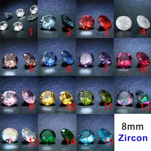 20pcs/lot Rhinestones Crystal Cubic Zircon CZ Stones Round Shape DIY Accessories Pointback Glass Strass 8mm for Jewelry DIY Crafts Making
