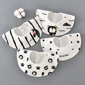 Popular Newborn Baby Bibs Burp Cloths saliva towel male female Bib Snap buckle Breathable 360 degree Feeding waterproof Bib eating Bag flower shape 3 layers of gauze