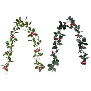 Christmas Decorations 7M Artificial Leaf Vine Rattan Berry Flower DIY Garland Wreath Home Hanging Ornament For Party Xmas DecorChristmas
