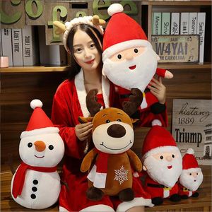 Christmas Series Santa Claus Cute Elk Stuffed Plush Toy Snowman Doll Room Decoration Activities Children Gift Photography Props