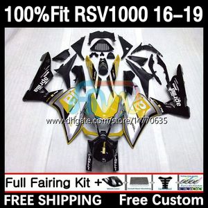 Injektionsschimmelkörper für Aprilia RSV4 RSV 1000 RSV-1000 RSV1000R 16-19 Bodywork 5dh.108 RSV1000 R RR 16 17 18 19 RSV1000RR 2016 2017 2018 2019 OEM-Geräte Gold Silber Silber Silber