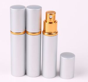 Travle için Klasik Gümüş 15ml Alüminyum Yeniden Dolaştırılabilir Taşınabilir Parfüm Şişesi ATOMIZEREMP PARFUM Kozmetik Kılıf