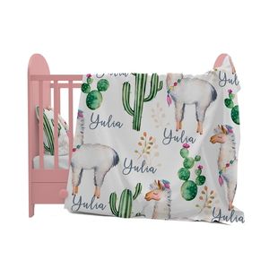 Baby Born Swaddling Cotton Name Personlig Vintage Floral Spädbarn Baby Bedding Present Crib Bed Filt 220712