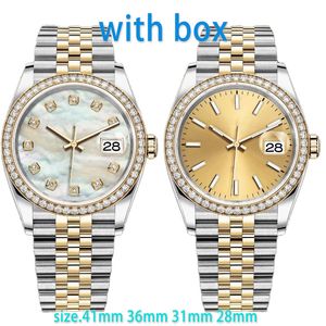 Mens Womens Watch Master Design Moissanite Relógio 41mm36m31mm28mm Anel de Gelo À Prova D 'Água Vidro Safira 904L Pulseira de Aço Inoxidável Relógios de Luxo Relógios de Movimento