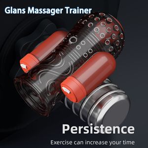 Glande Massager Trainer Manica Per Stimolatore Del Pene Eiaculazione Ritardata Vibratori Telecomando Strumenti Masturbazione Maschile Giocattoli sexy