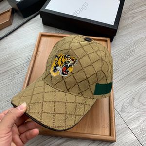 Caps de bola de grife de grife masculino Baseball boné de duas letras Padrão de bordado de animais Sun Hat Hat Multy Styles de alta qualidade