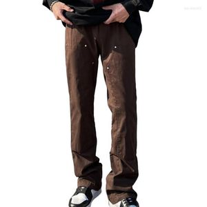 メンズパンツの男性ズボンストレート軽量プラスサイズブートカット貨物カジュアルシンクイックドライルーズパンツマンズ