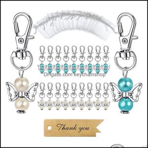 Keychains Acess￳rios de moda Angel Favor Plus Bags Obrigado Kraft Tags Convidado Favores de Retorno para Baby Shower Bridal Shower Dhdz3