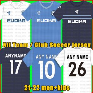 Tailândia Top Quality 21 21 2 22 Team Team Futebol Camisas 2021 2022 Camisas de Futebol Custom Logo Jogador Nome Número Football Jersey 9987