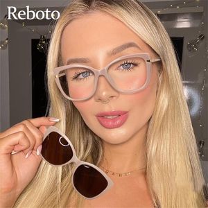 Magnet Clip on Fashion Transparent Woman Luxury Anti Blue Light Glasses Frame Sunglasses UV400 220620