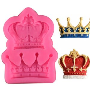 Royal Crown Silicone Fandont Mold Silica Gel Molds Crowns Chocolate Molds Candy Mold Wedding Cake Decorating Tools DH8843