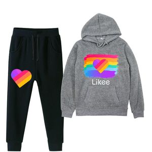 Herrespår Ryssland like Video App Tracksuit Men kläder hoodie Sweatpants Pullover sätter Harajuku Male Slim Winter Hip Hop Sweat Suitsm