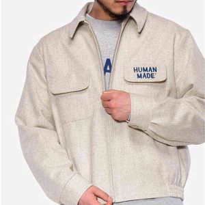HUMAN MADE Jacke für Herren und Damen, übergroß, bestickt, Eisbär, von Human Made Herrenjacke T220816