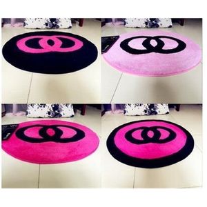 60x60cm70x70cm80x80cm Creative Creative Pinkblack Carpume Carpet Living Room коврик розовый стул Mat Anti Slip Home Coremer Y200527