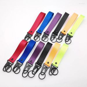 Keychains JDM Car Motorcycle No LOGO Fesign Eagle Beak Metal Knitting Colour Key Chain Tag Rings Keychain Durable Seat Belt Material Miri22