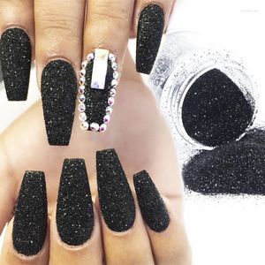 Nail Glitter 1 Box Black White Art Sugar Powder Shiny Dipping Dust Woolen Candy Effect Nails Chrome Pigment NTMN01-08 Prud22