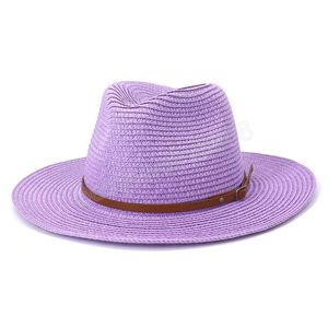 Candy Kolor swobodne słomki słomkowe czapki dla kobiet moda lato mężczyzn plaży panama Jazz hat femme mężczyzna szerokie wakacje czapki wakacyjne czapki