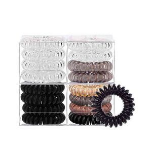 4 pcs bandas de borracha para mulheres acessórios menina telefone cordão espiral laços goma bonito elástico cabelo anéis banda 2021 AA220323