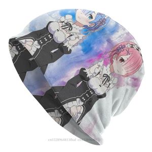 Baskenmützen Rem And Ram Beauty Bonnet Homme Outdoor Re Zero Anime Natsuki Skullies Mützen Mützen Stil StoffhüteBaskenmützen BaskenmützenBaskenmützen