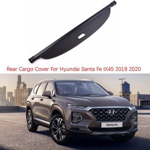 Car Organizer Rear Trunk Cargo Cover For Santa Fe Ix45 2022-2022 Privacy Screen Security Shield Shade Auto Accessories