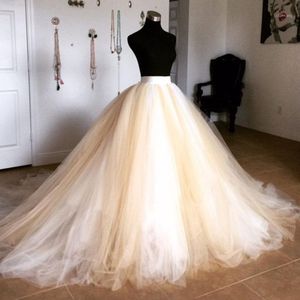 Skirts Super Puffy Tulle Long Womens Ball Gown Wedding Bridal Skirt For Prom 9 Layers Lush Tutu Po Shoots Custom MadeSkirts