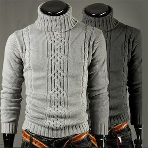 Warm Turtleeck Sweater Mężczyźni Pull Homme Casual Pullover Męs