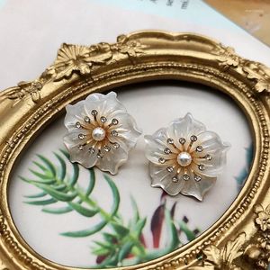 Orecchini a forma di fiore con perno Orecchini in cristallo Accessori per feste moderne per ragazze Donne Moni22