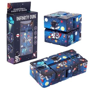 Fidget Dedecpression Toy Infinity Cube Cubic Puzzle Anti Finger Hand Spinners Fun Toys for Adult Kids ADHDストレスリリーフギフト無料YT199505