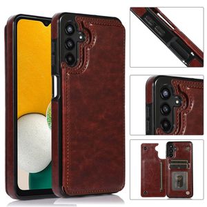 Samsung A13 Leather Cases voor Samsung Galaxy A53 A73 A33 A42 A32 5G A10S A12 A52 A72 A51 A03S S22 Plus A82 A21 A11 A21S A90 A81 A91 S21 Ultra Wallet Standstand Telefoon Case