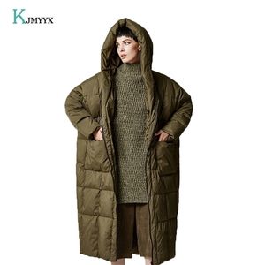 Jaqueta de inverno kjmyyx Mulheres engrossam longas parka mulheres casaco de inverno casacos femininos de casacos femininos sobretudo 201126
