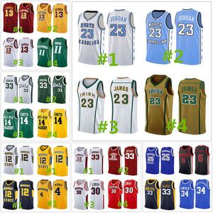 College Basketball indossa Russell Dwyane Westbrook Wade NCAA Basketball Jersey Ray Allen Kyrie Irving 23 Michael Trae Young Ja Morant James Harden LeBron James