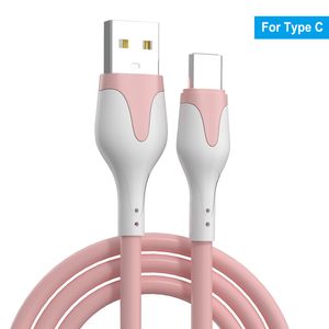 3A Schnelllade-USB-Kabel Weiches Silikon-Typ-C-Kabel für Xiaomi Redmi Samsung Realme-Datenleitungsladegerät