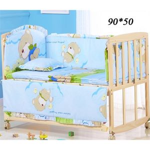 Conjunto de cama de bebê 100% algodão, protetor de cama infantil, protetor de cama para crianças, 5 pçs, design de desenhos animados ZT19 220519