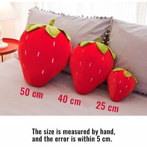 Lovely Strawberry Fruit Stuffed Toy Cotton Pillow Child Sleeping Birthday Present For Kids Girls Baby 220531