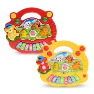 2 Types Farm Animal Sound Kids Piano Music Toy Musical Animals Sounding Keyboard Piano Baby Playing Type Musical Instruments 220706