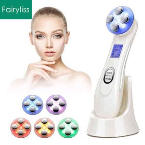 EMS LED Photon Massager Mesotherapy Electroporation RF無線周波数フェイシャルスキンケアデバイスフェイスリフトビューティーマシン220512