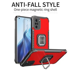 Magnetic Cover With Ring Holder,Shockproof Metal Armor Aluminum Alloy Back Cover Cases For Xiaomi Redmi Poco F3 K40 Pro Note 10Pro 10s