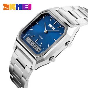 Man Clock Quartz Digital Wristes Men Fashion Casual Male Stainless Steel Strap 30M Water Resistant Sports es Y220707